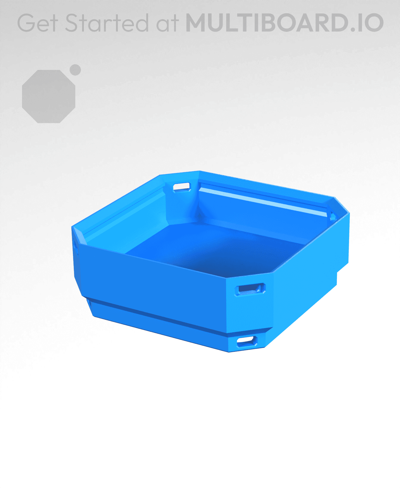 1x1x0.25 - Simple Walls - Multibin Shell 3d model