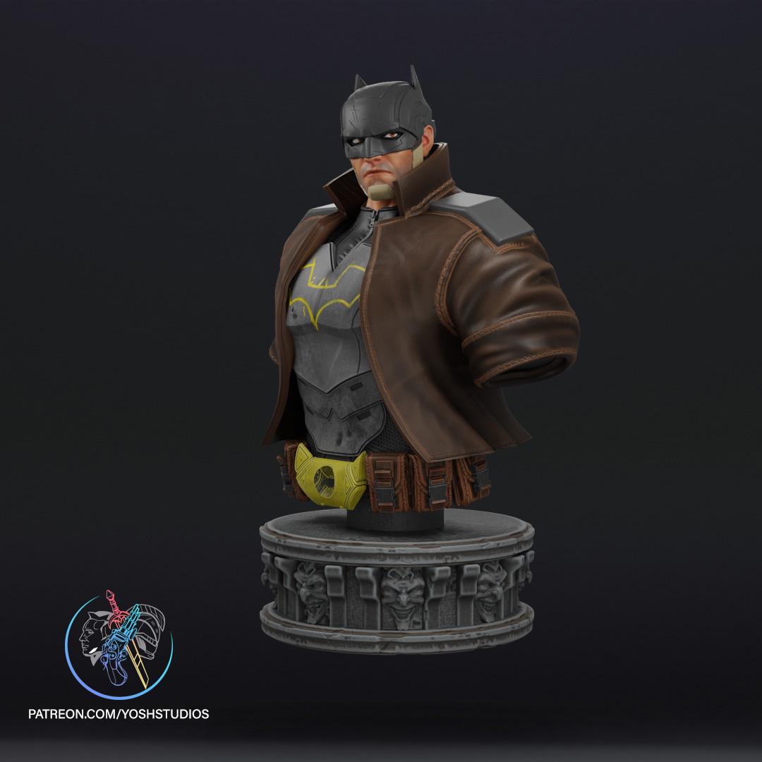 Dark Detective Bust 3D Printer File STL 3d model