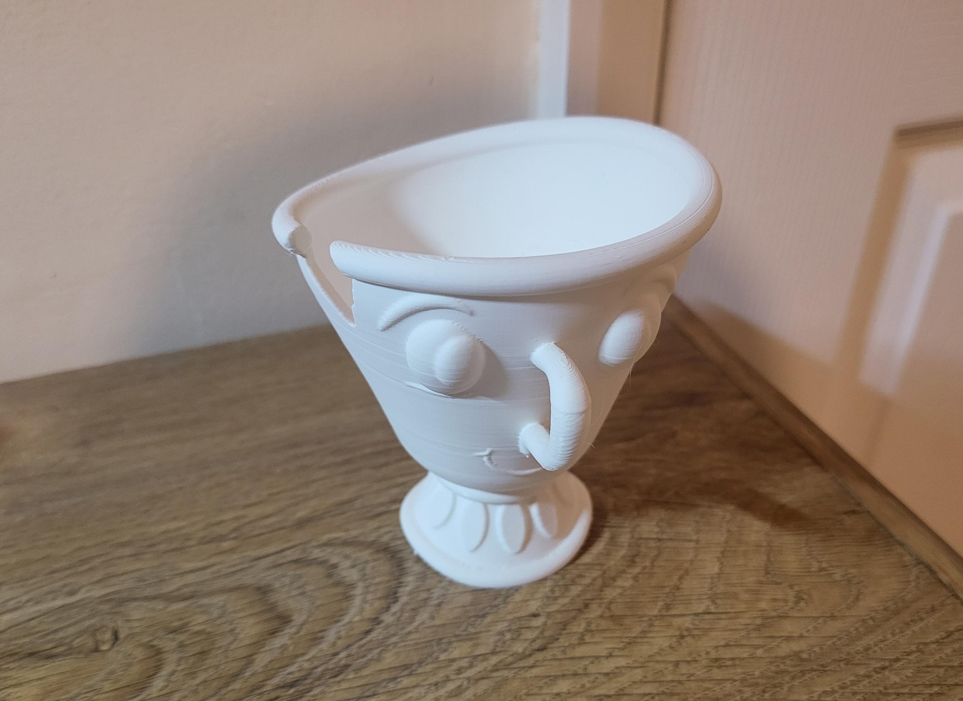 Chip from beauty and the beast - easy print, no support 3d model