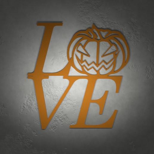 LOVE Halloween Sign! 3d model