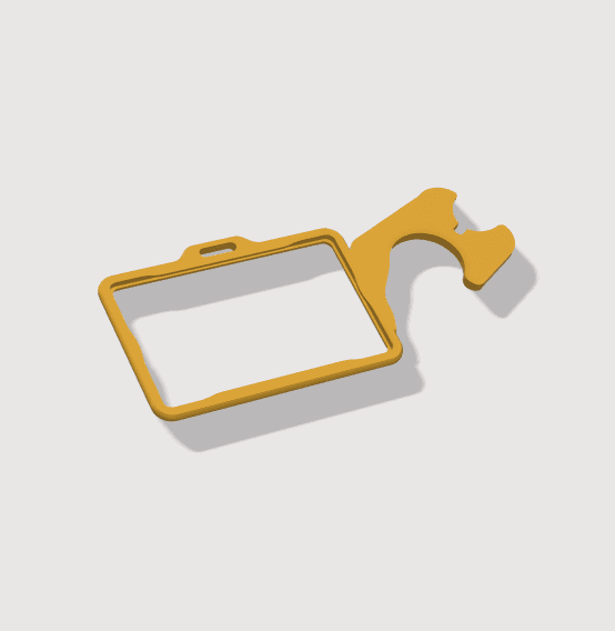 Badge holder with door opener 3d model