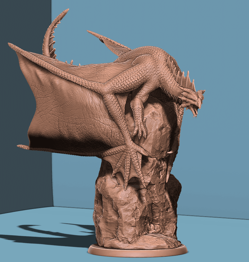 Adult Bronze Dragon 3d model