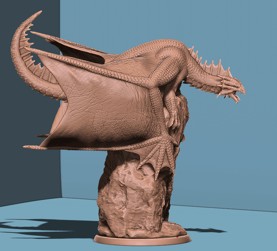 Adult Bronze Dragon 3d model