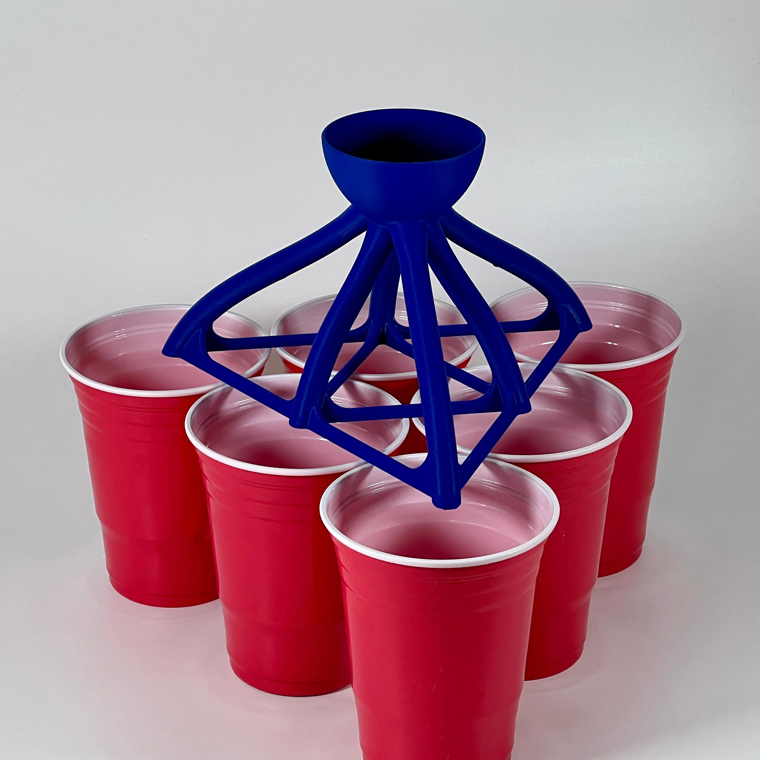 Beer Pong Funnel Filler for 6 Cups 3d model