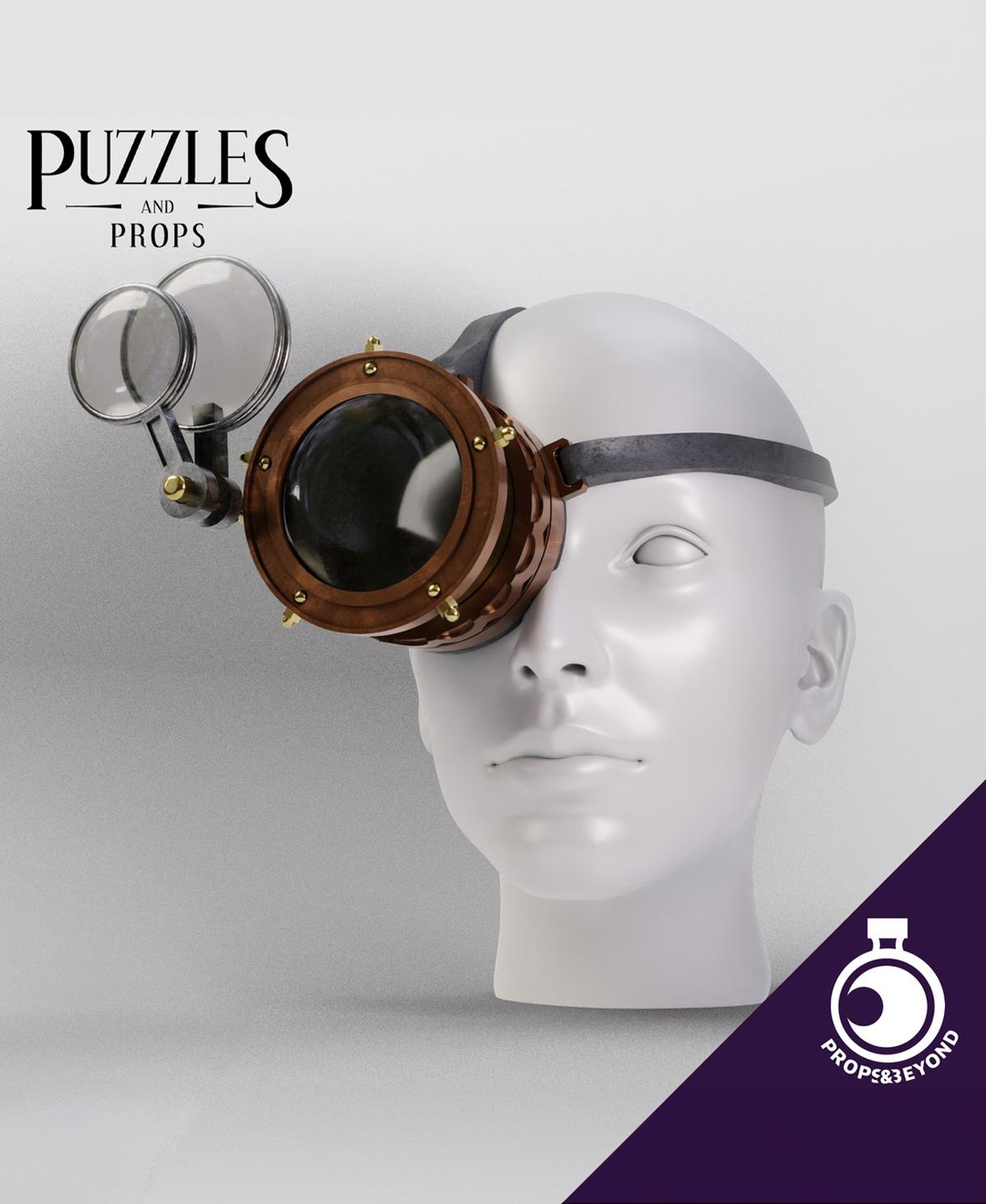 Steampunk Monocle 3d model