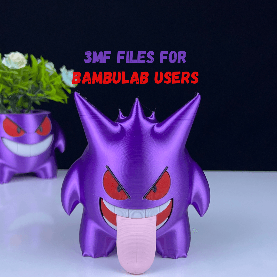 gengar tongue out 3mf  3d model