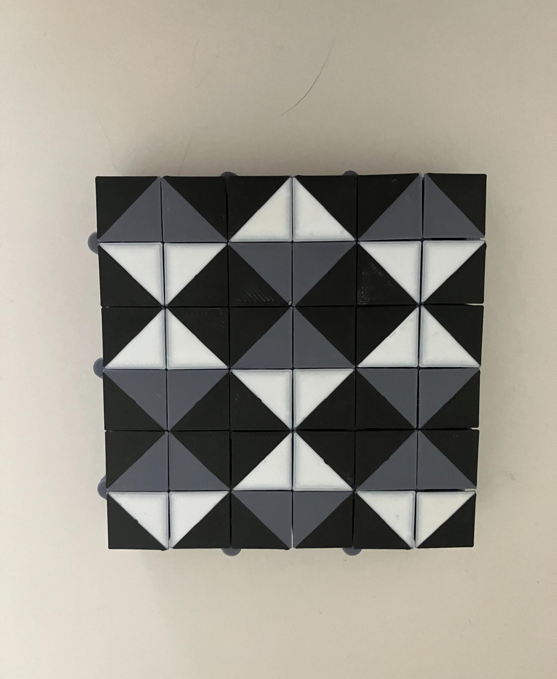 Auxetic Tile // 18mm Diagonal Split 3d model