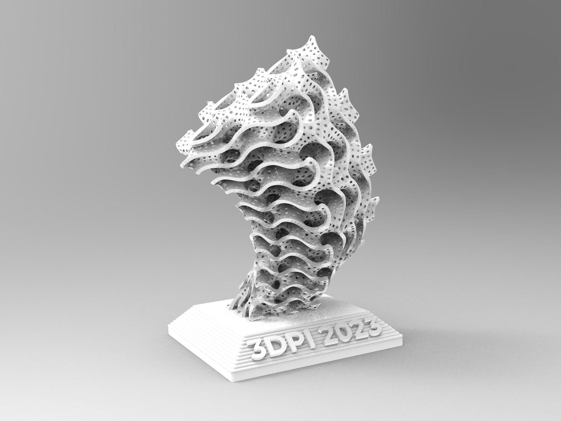 Gyroid Morph Trophy Perforated 3d model