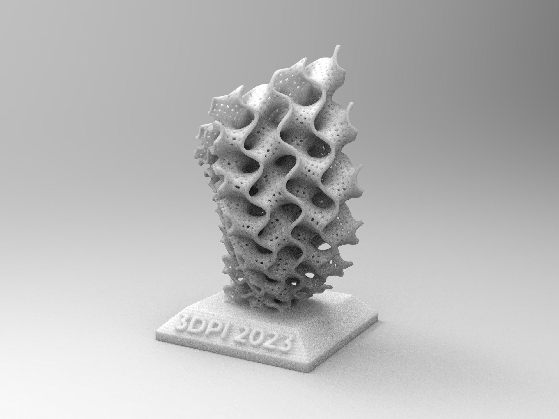 Gyroid Morph Trophy Perforated 3d model