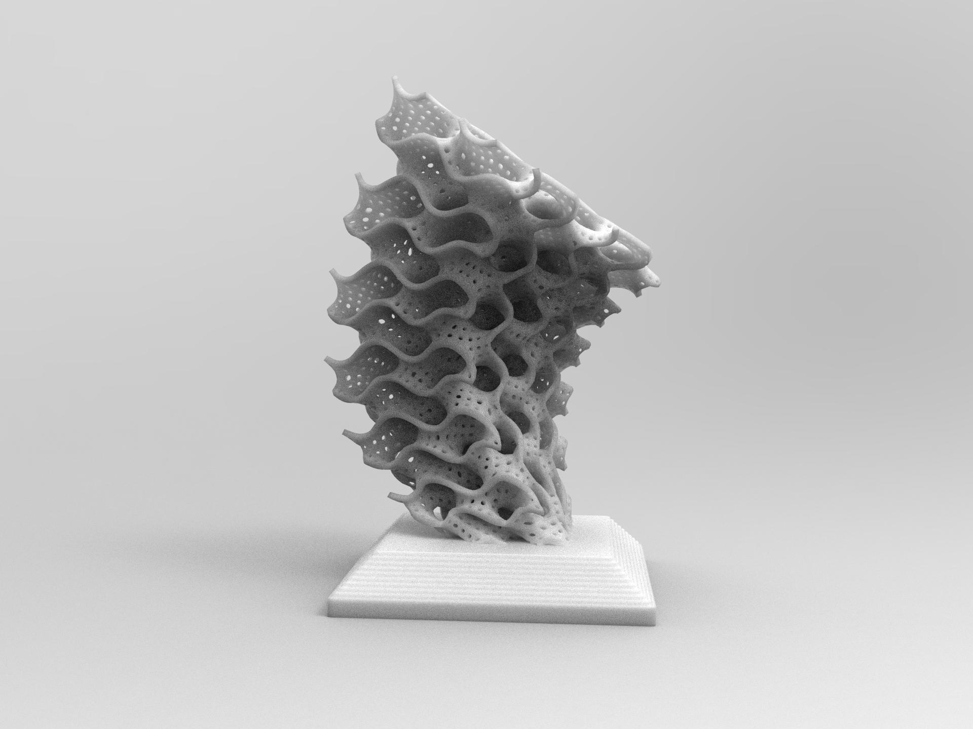 Gyroid Morph Trophy Perforated 3d model