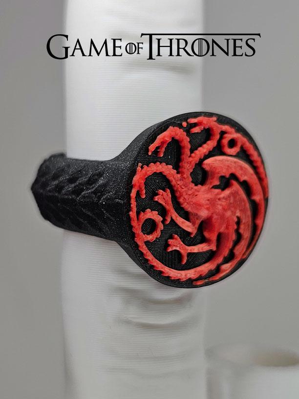 House Targaryen Ring Signet - Game of Thrones 3d model