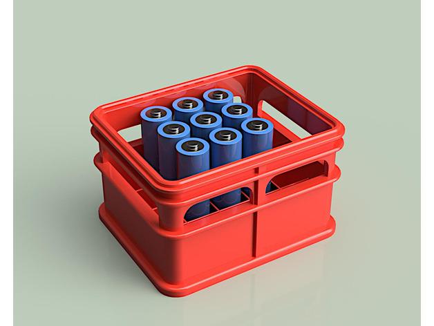 Stackable AA Beer Crate 3d model