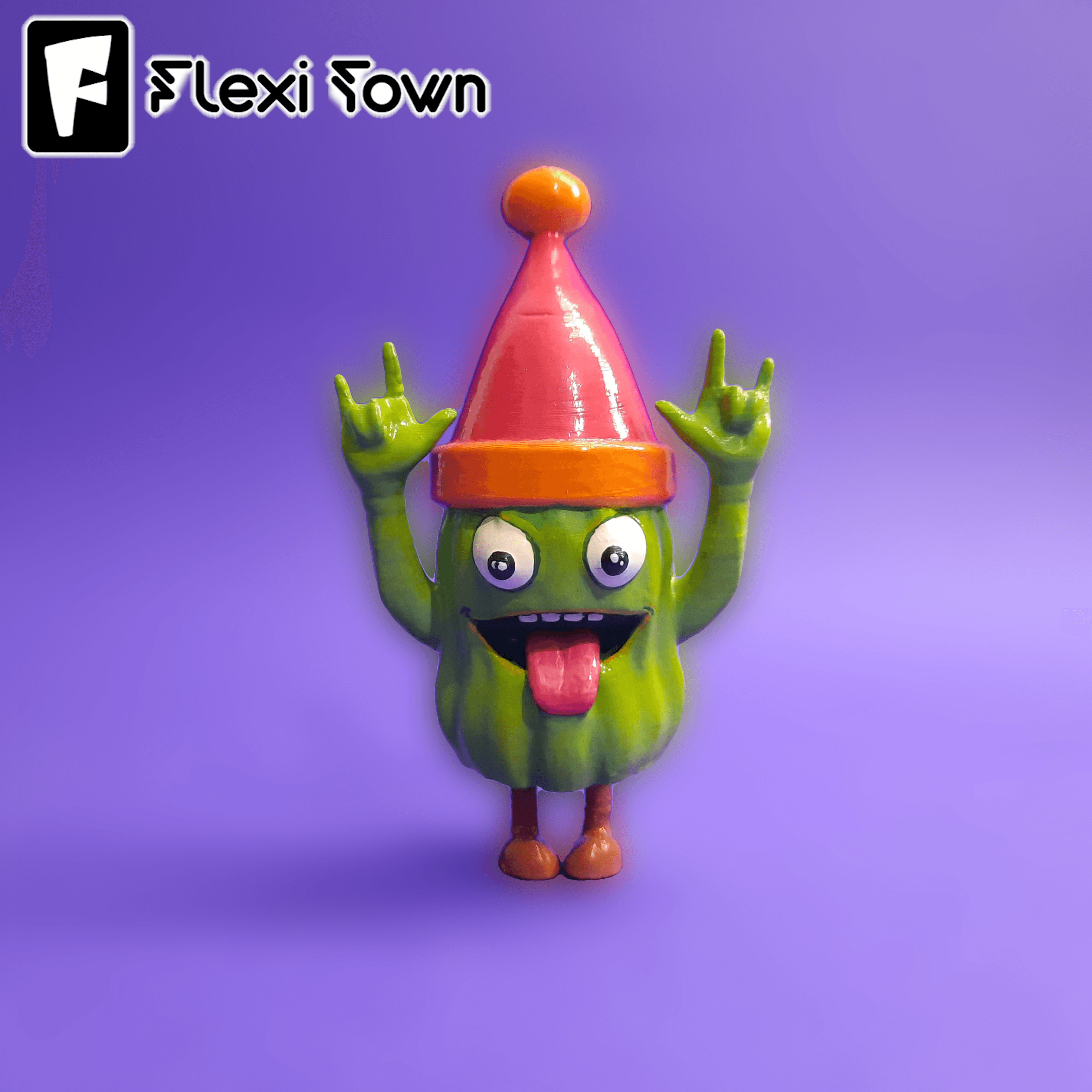 Flexi Print-in-Place Happy Cactus 3d model