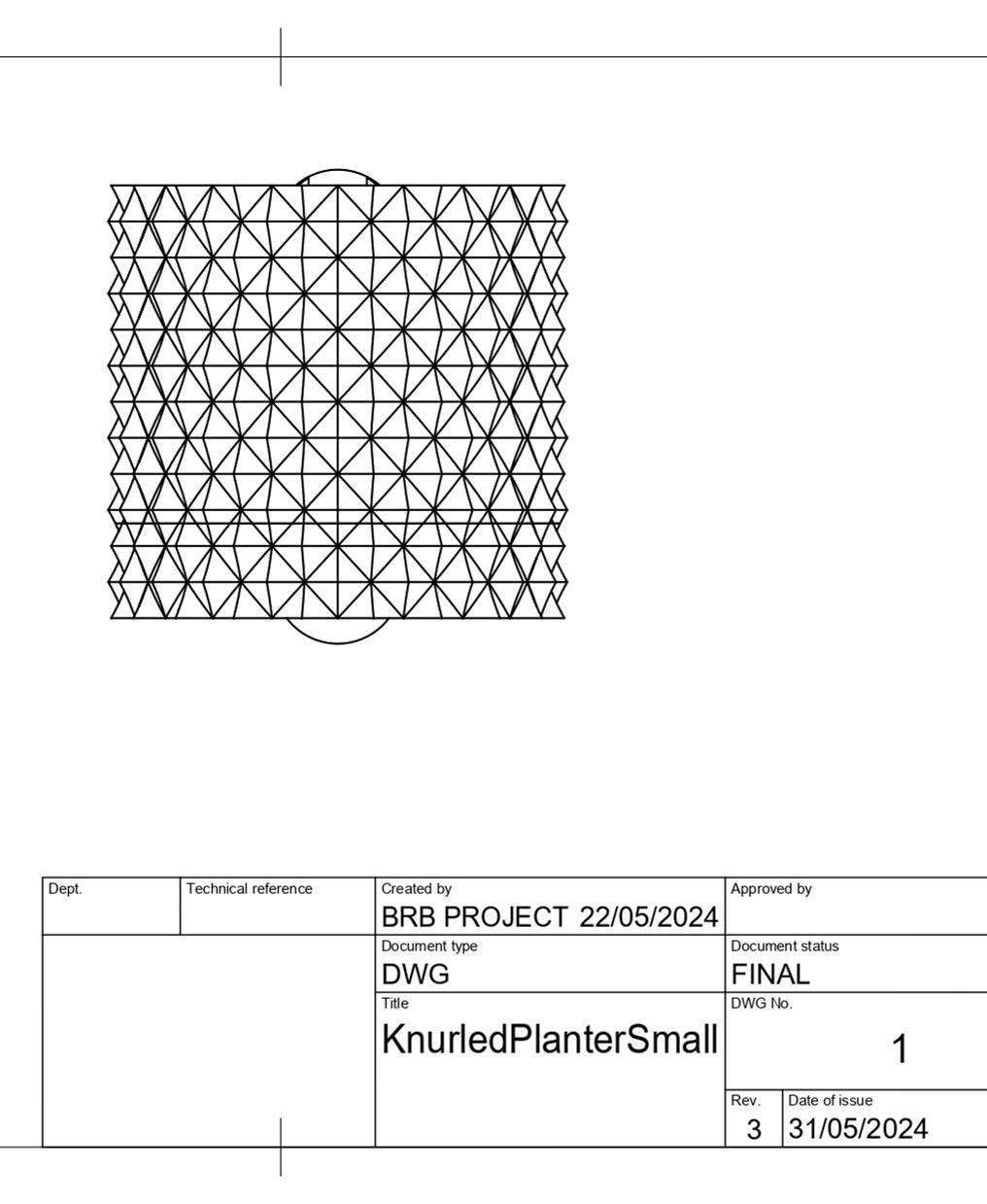 Knurled Planter / Vase 3d model