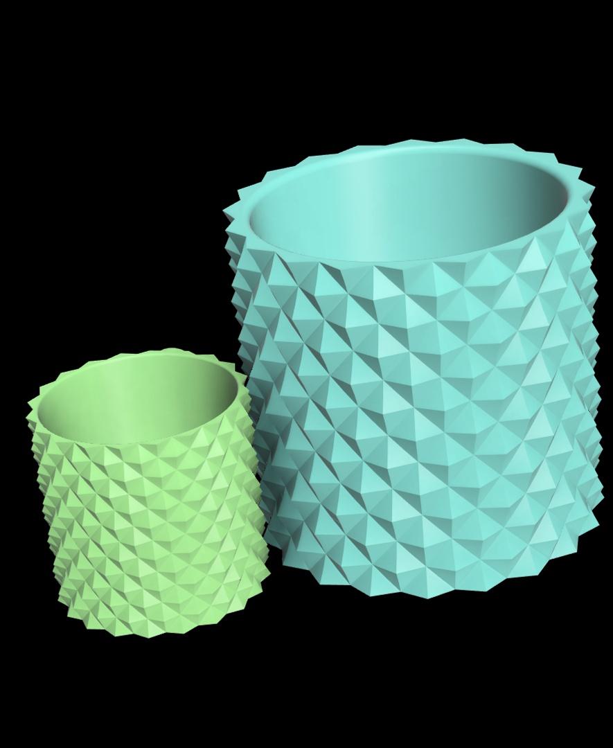 Knurled Planter / Vase 3d model