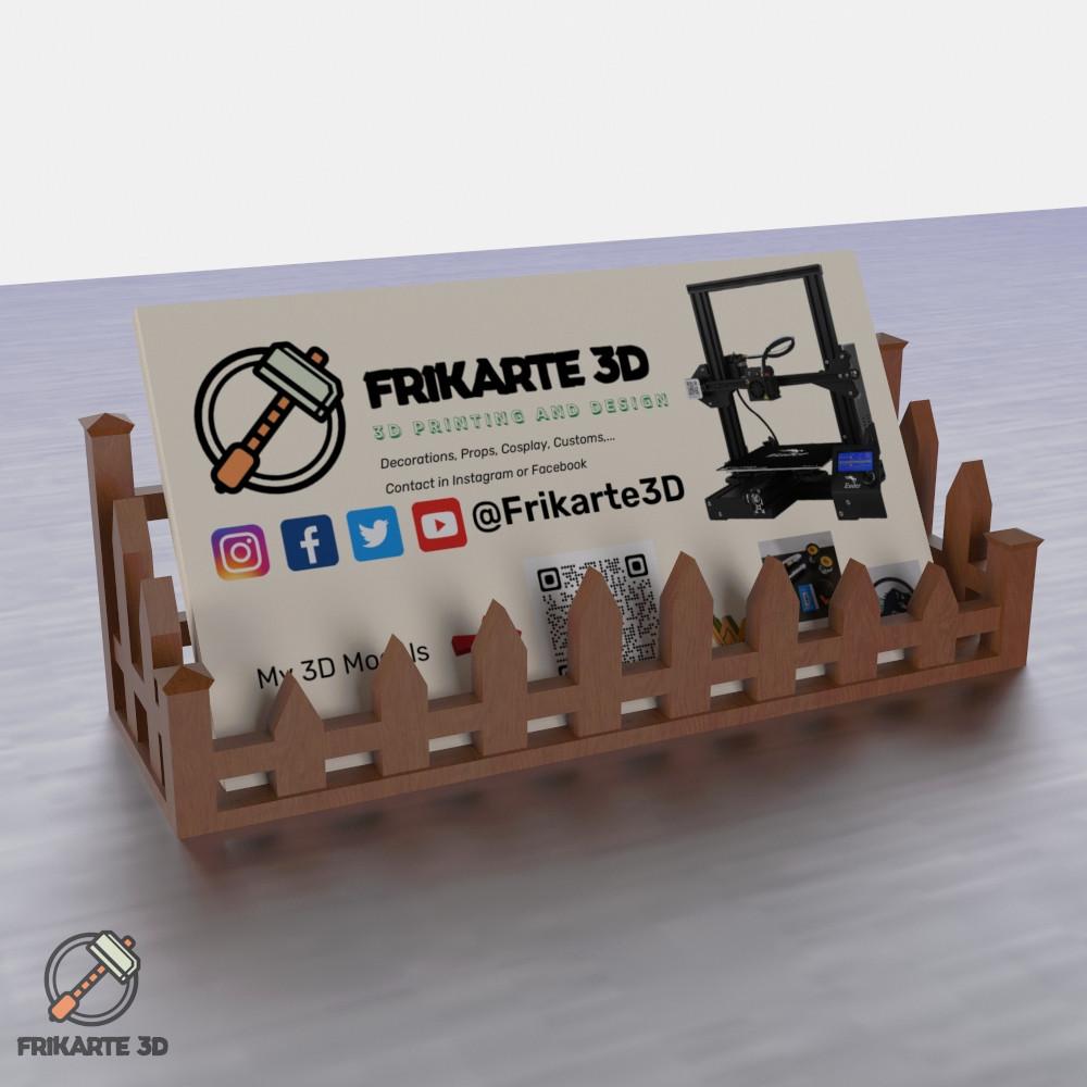 Fence Business Card Holder 3d model