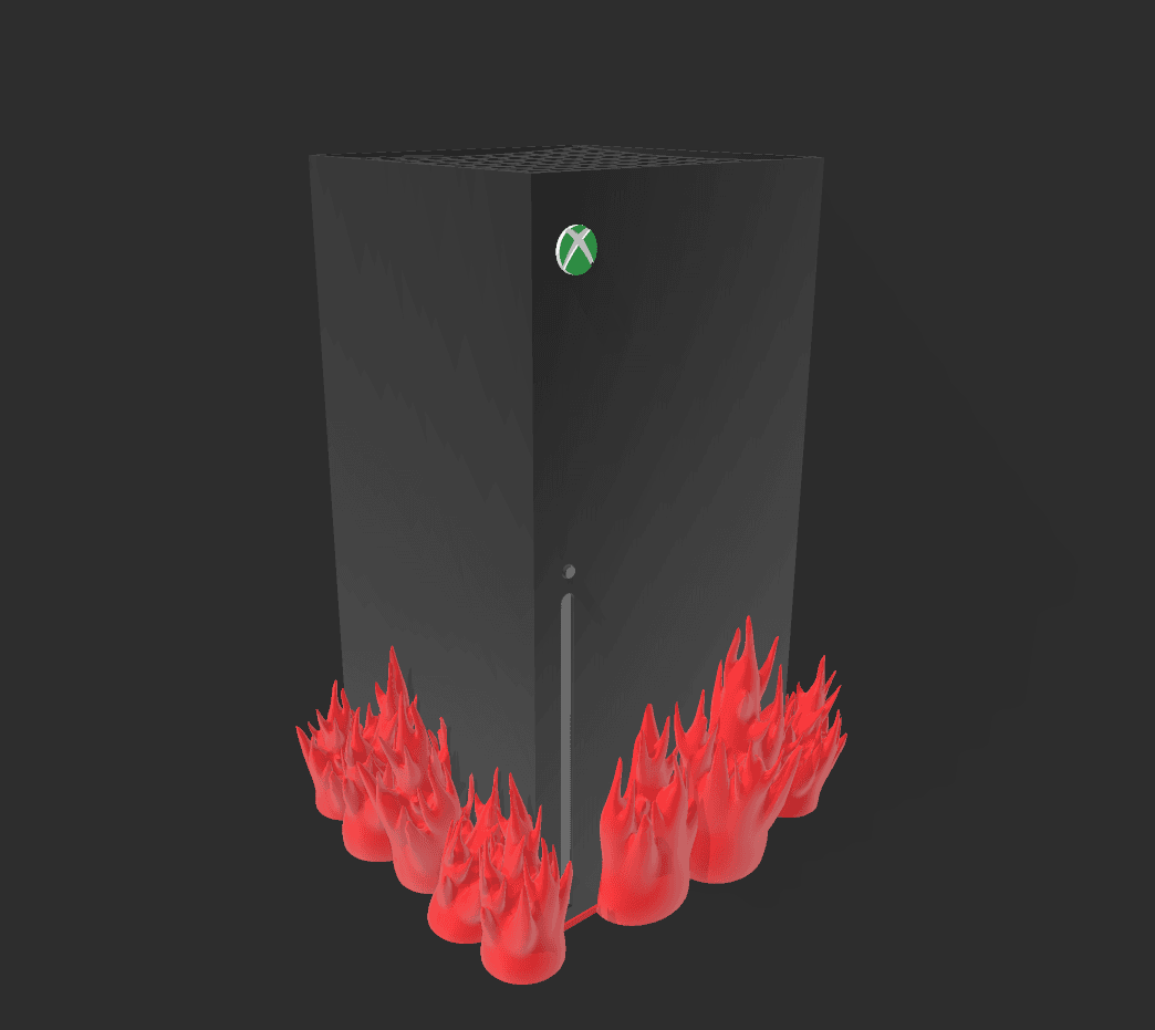 xbox series x fire display 3d model