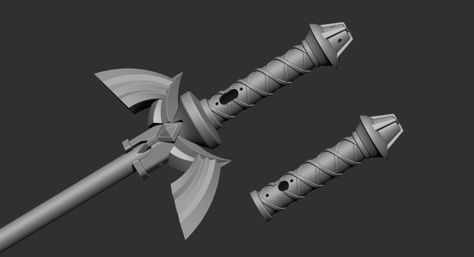 Master sword lightsaber 3d model