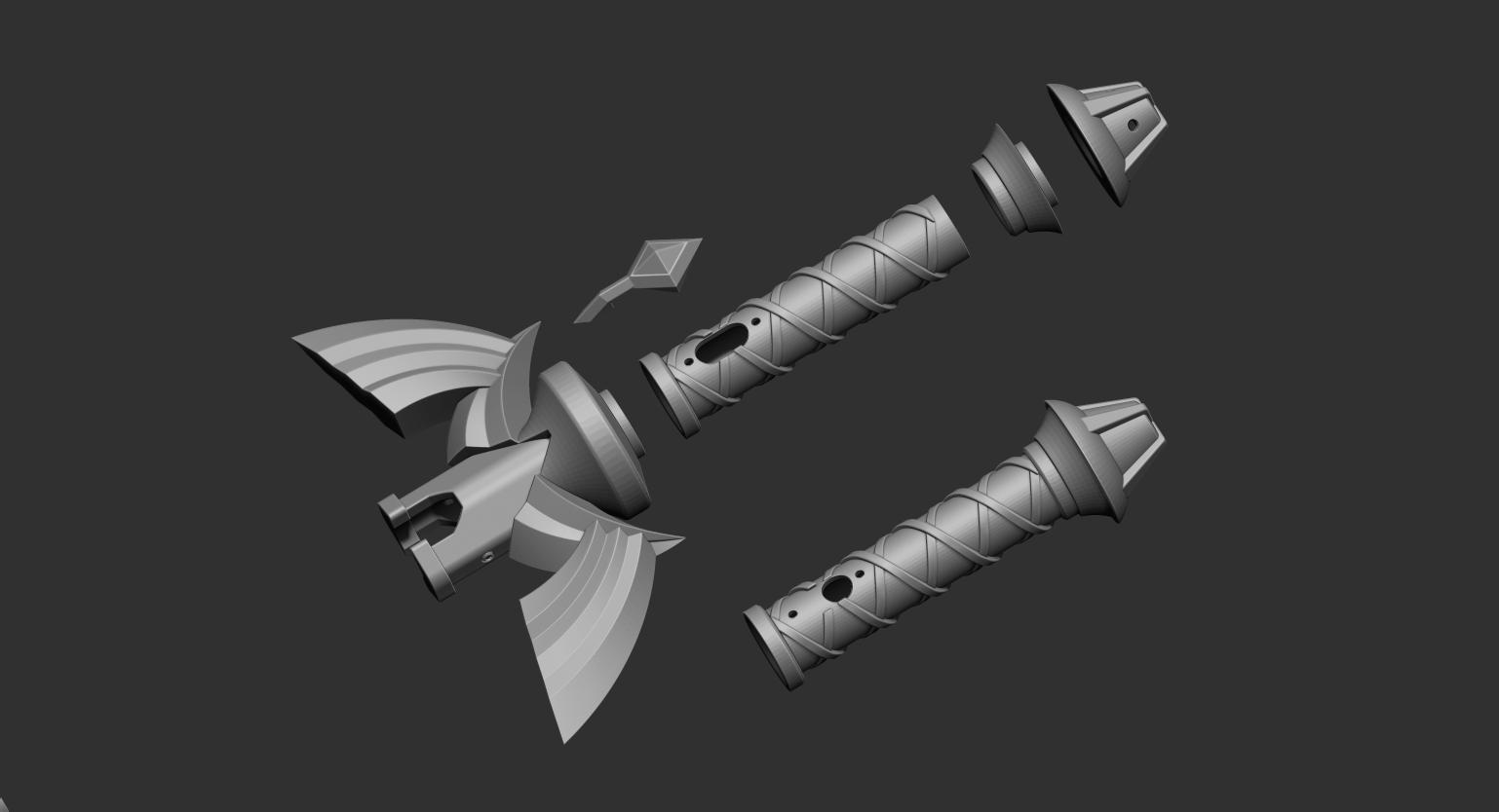 Master sword lightsaber 3d model