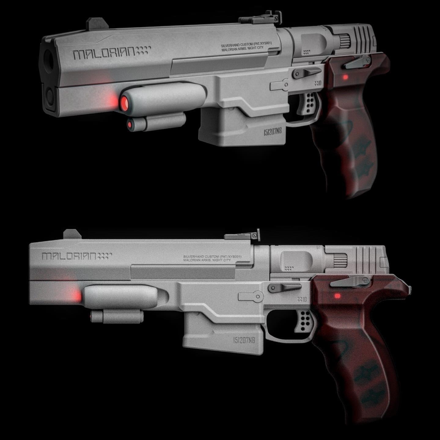 CYBERPUNK 2077 Malorian Arms 3516 "Johnny Silverhand Special" 3d model