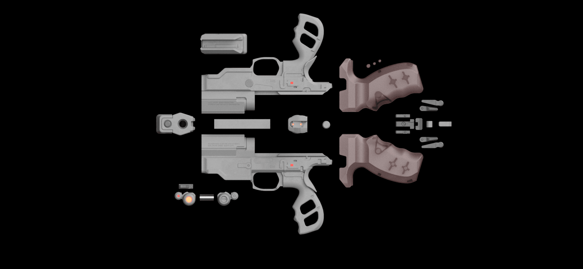 CYBERPUNK 2077 Malorian Arms 3516 "Johnny Silverhand Special" 3d model