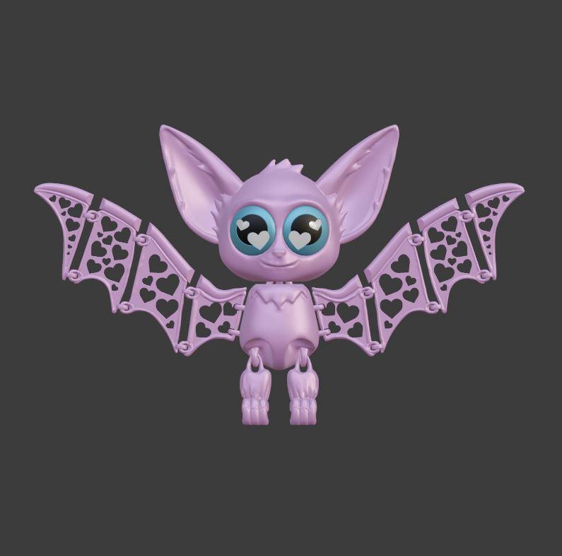 ARTICULATED VALENTINE'S DAY HEART BAT 3d model