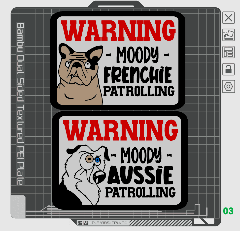 Doggo Warning Signs (AMS Ready) 3d model