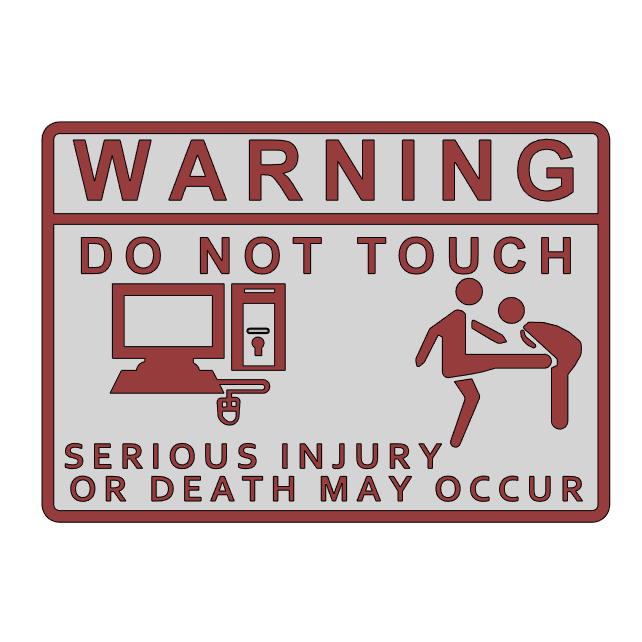 Warning sign board 4 3d model