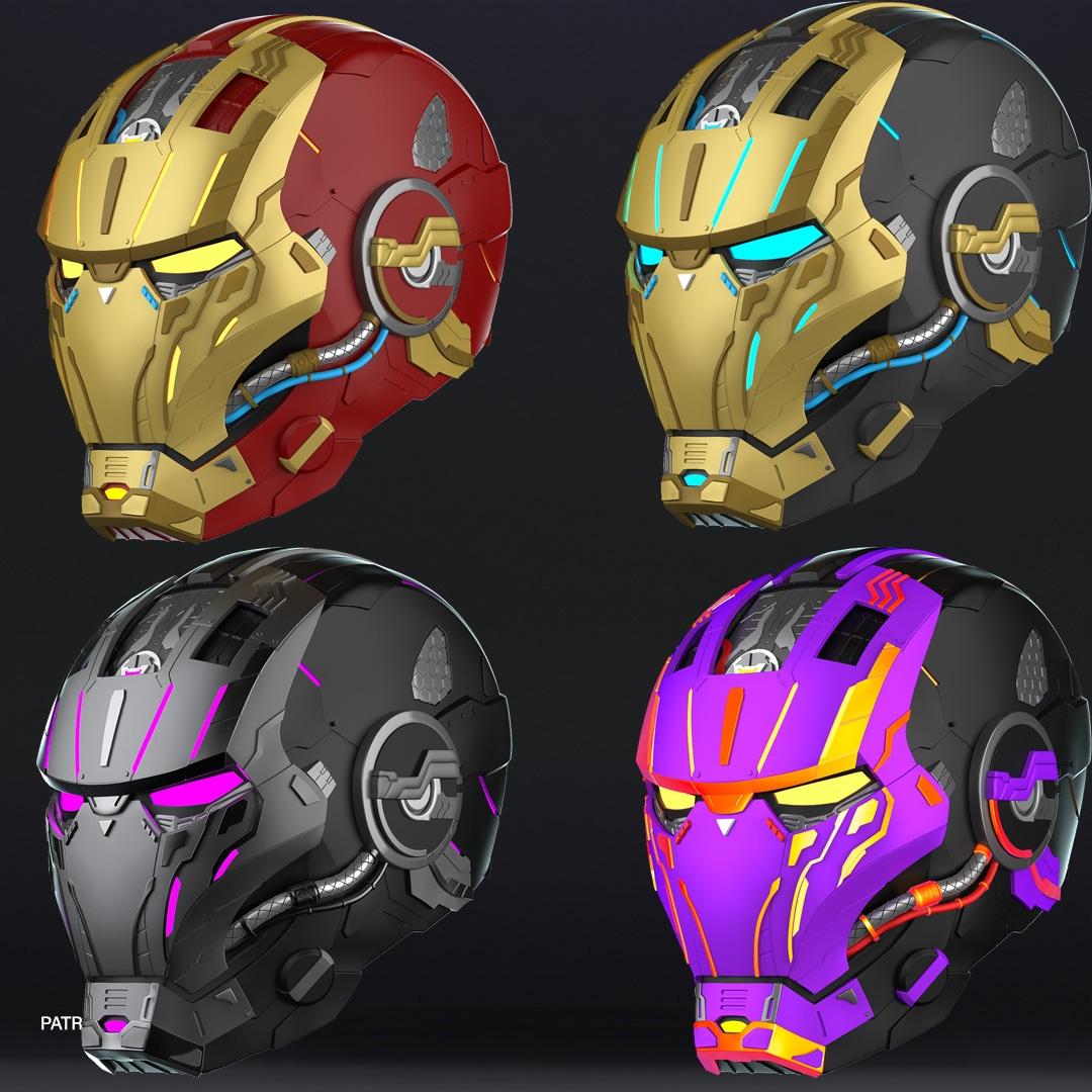 CyberPunk Iron Man Helmet 3d Print File STL 3d model