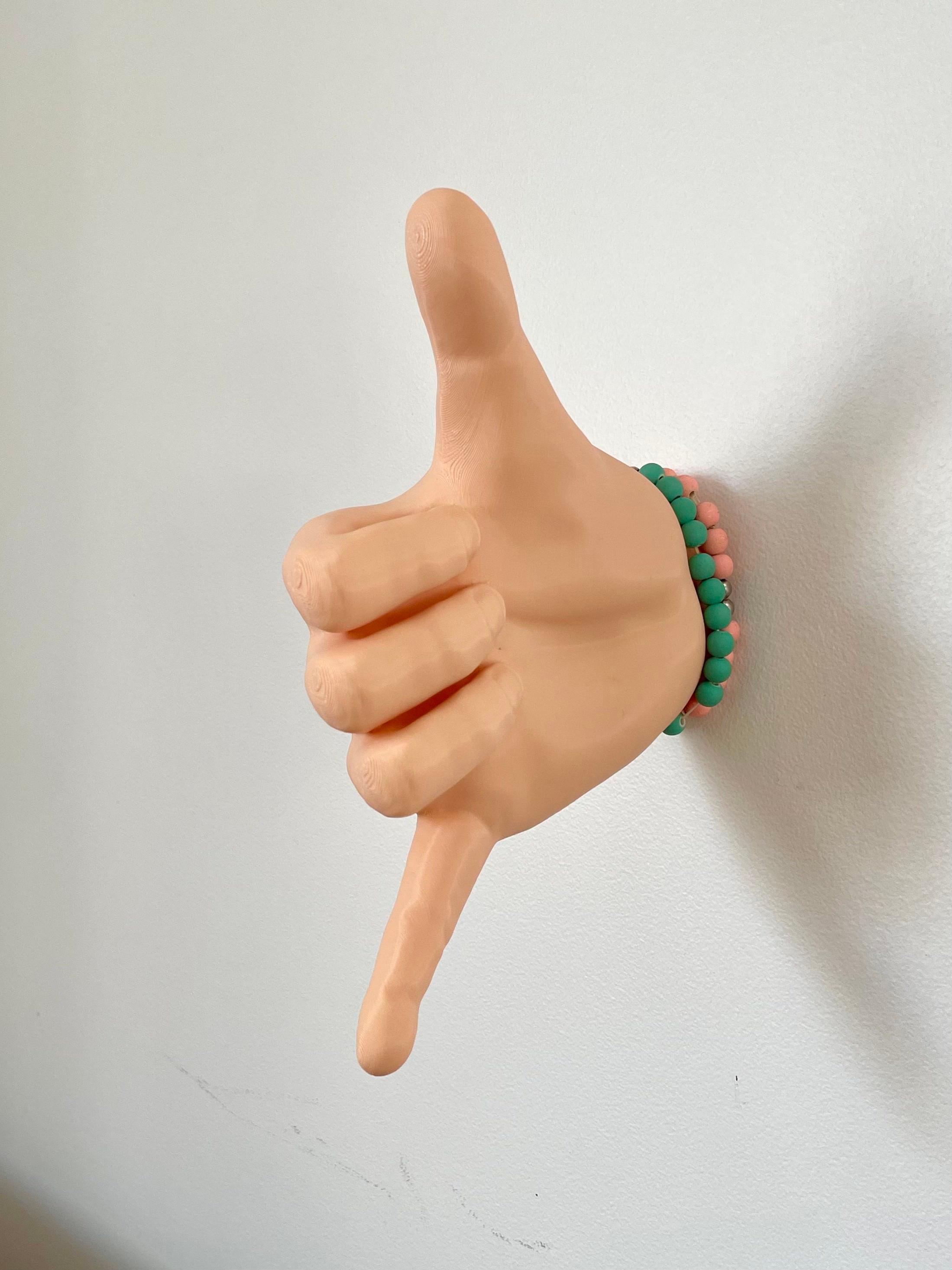 Shaka Hand Surfer Wall Mounted Bundle / Sculpture / No Supports 3d model