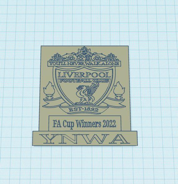 LIVERPOOL  FA CUP WINNERS PLAQUE.stl 3d model