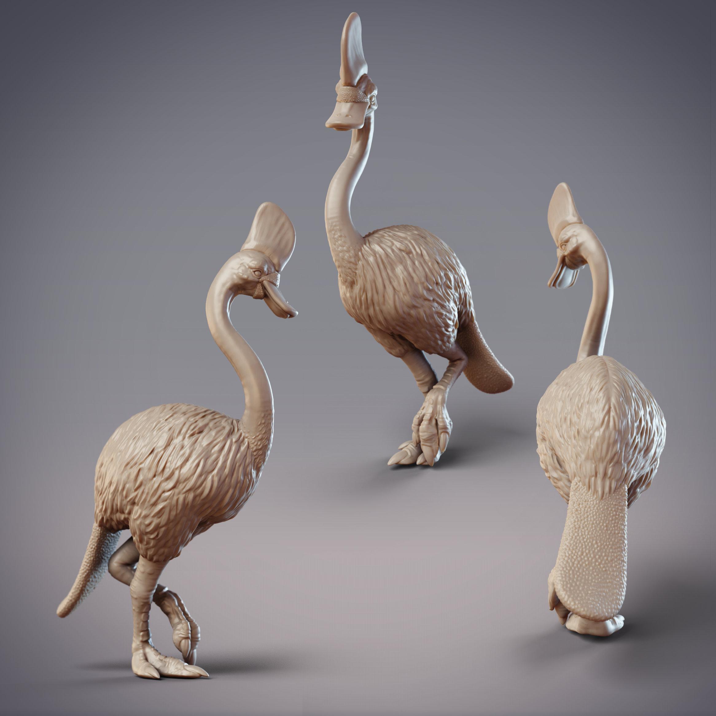 Platywary - Platypus Cassowary Hybrid (Pre-Supported) 3d model