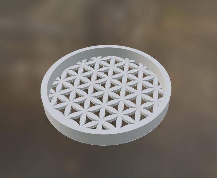 Tray - flower of life.stl 3d model