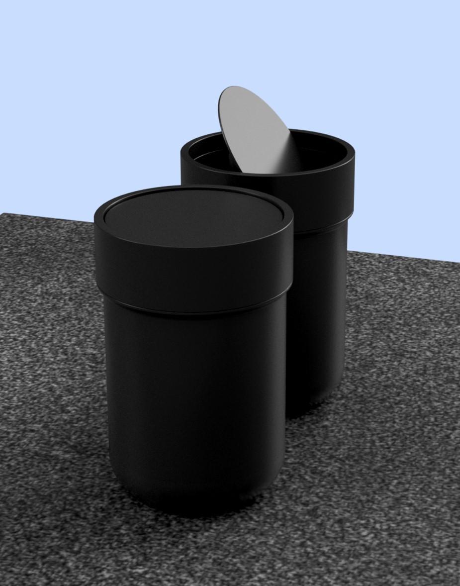 Touch Trash Can with Lid 3d model