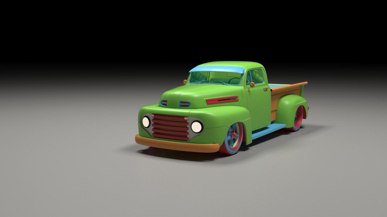 Ford 1950 F1 truck 3d model