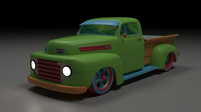 Ford 1950 F1 truck 3d model