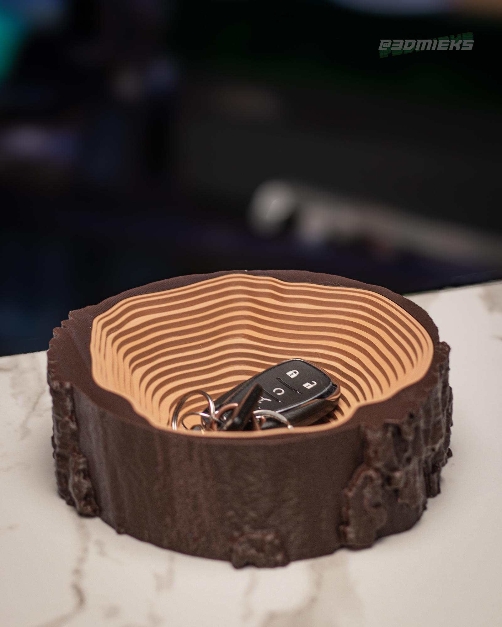 Rustic Log Key Bowl 3d model