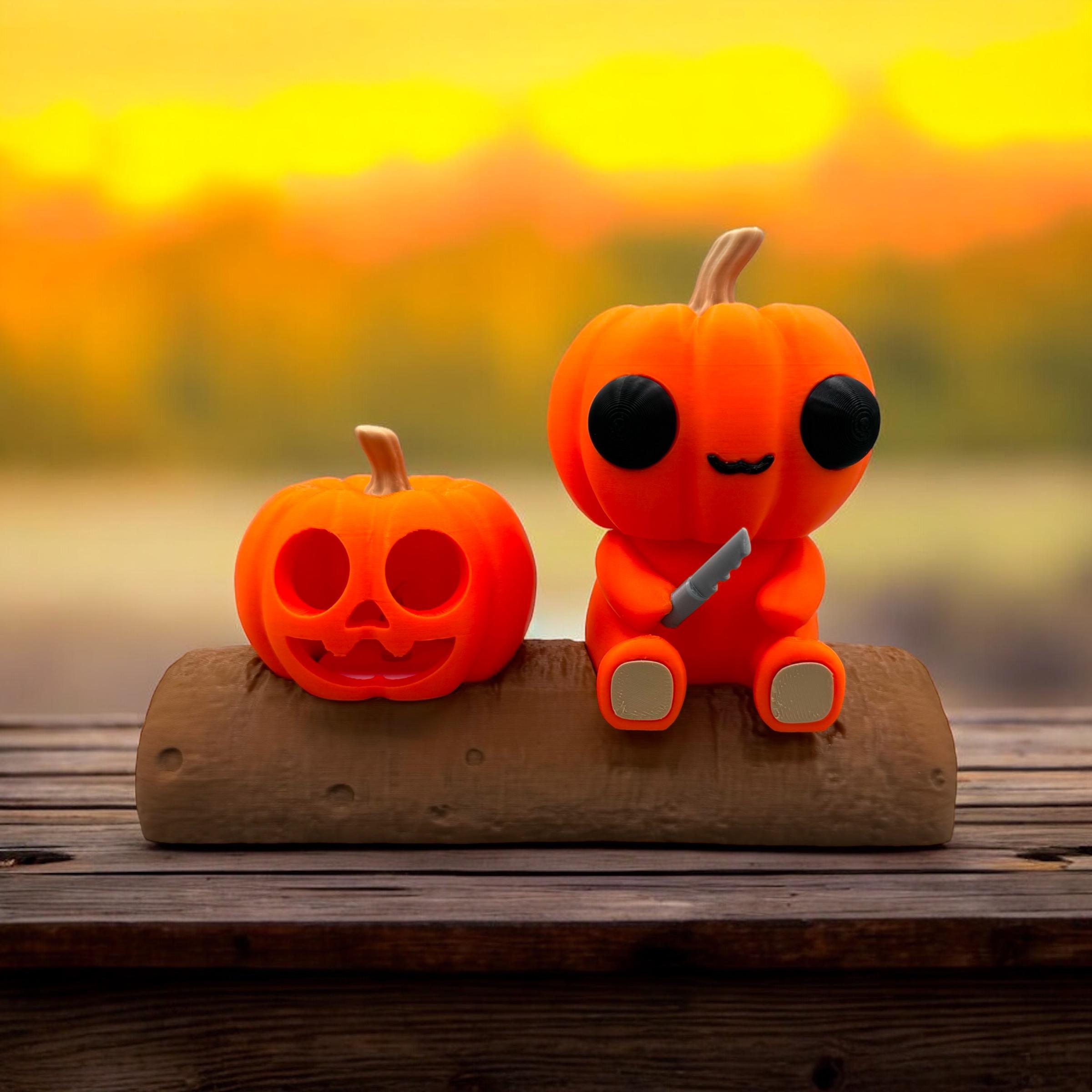 Pumpkin Patch Pal Tea Light Pumpkin Scene 3d model