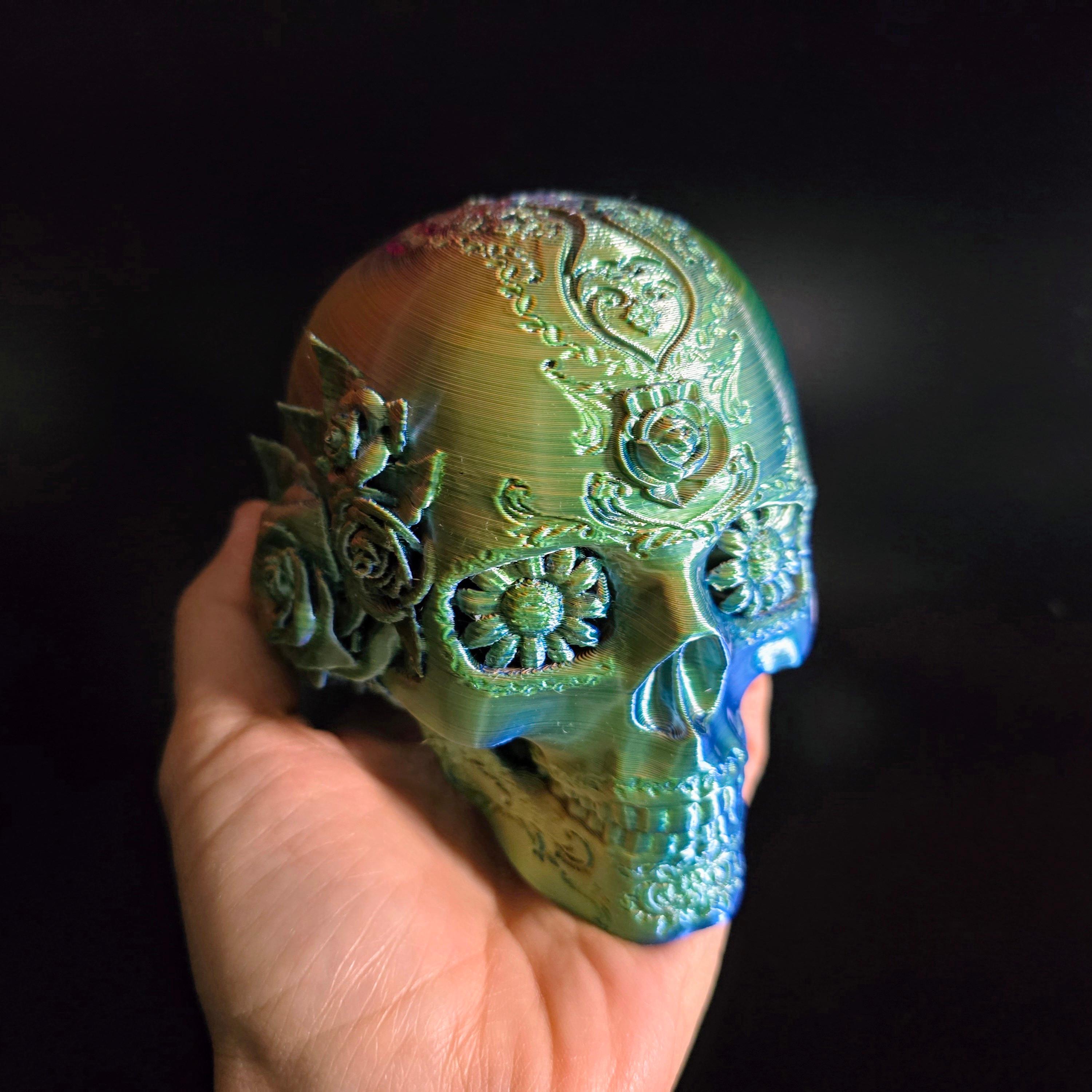 Día de Los Muertos Flower Skull - i'm ded - 3d model