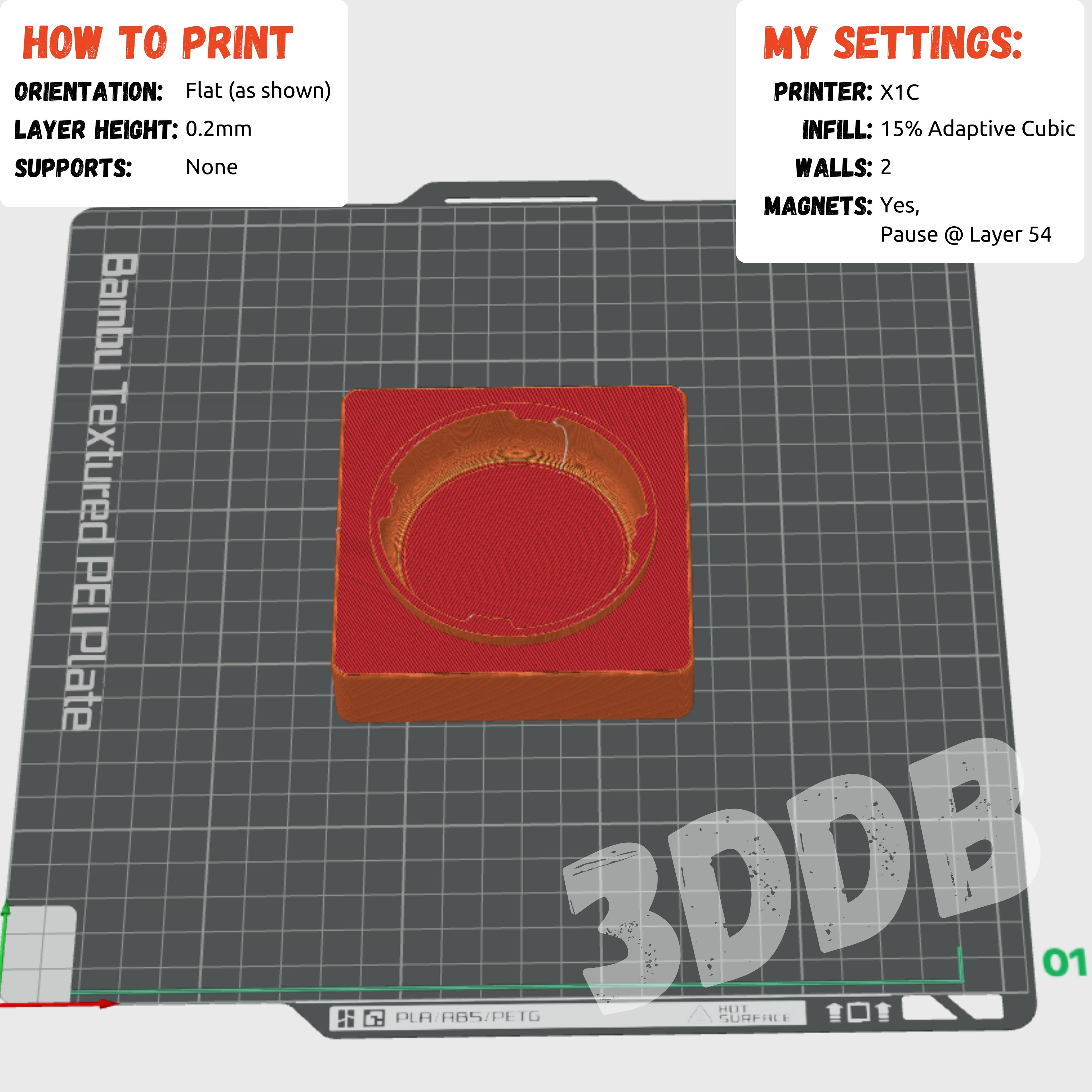 1x1 Planter Square - MagSquares 3d model