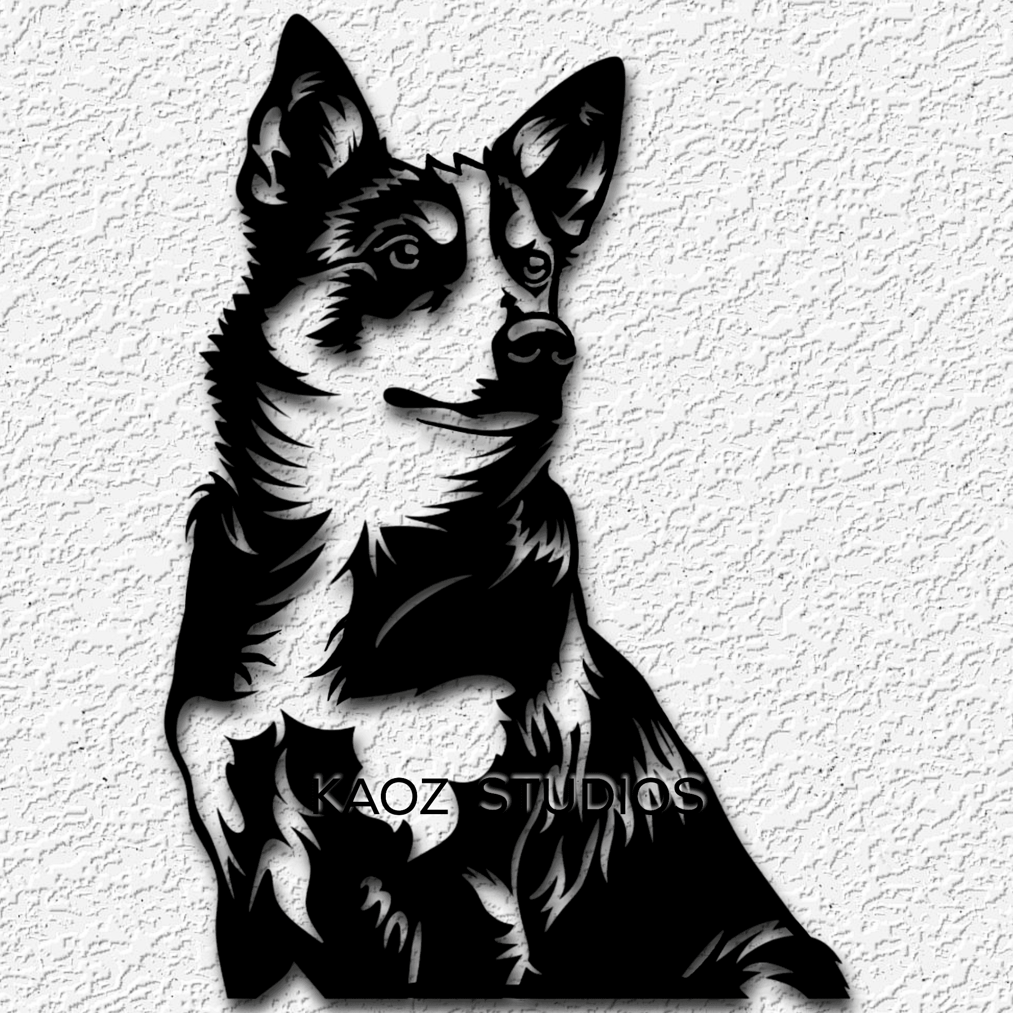 heeler wall art dog wall decor animal decoration 3d model