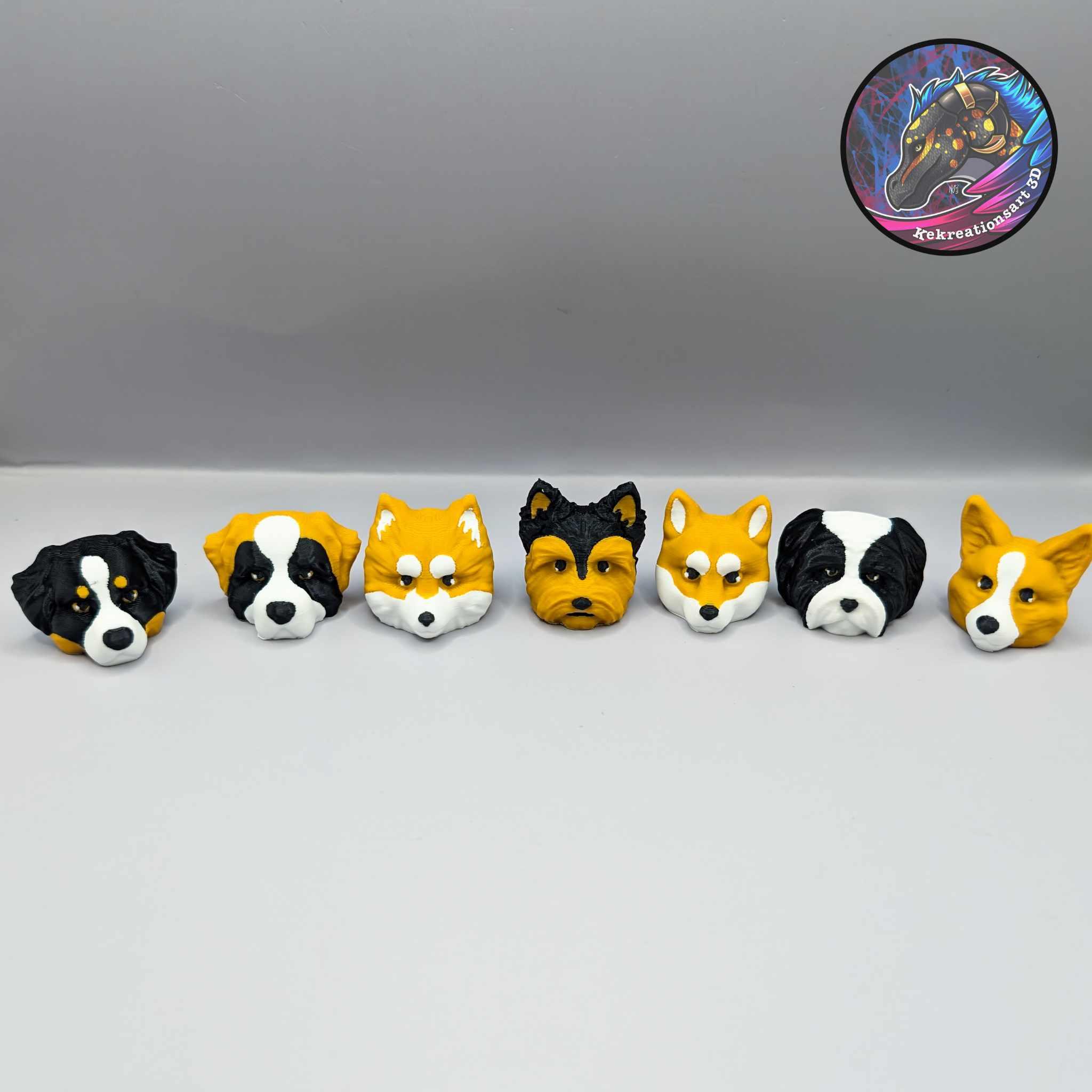 Dog set 2 keychains and toppers 3d model