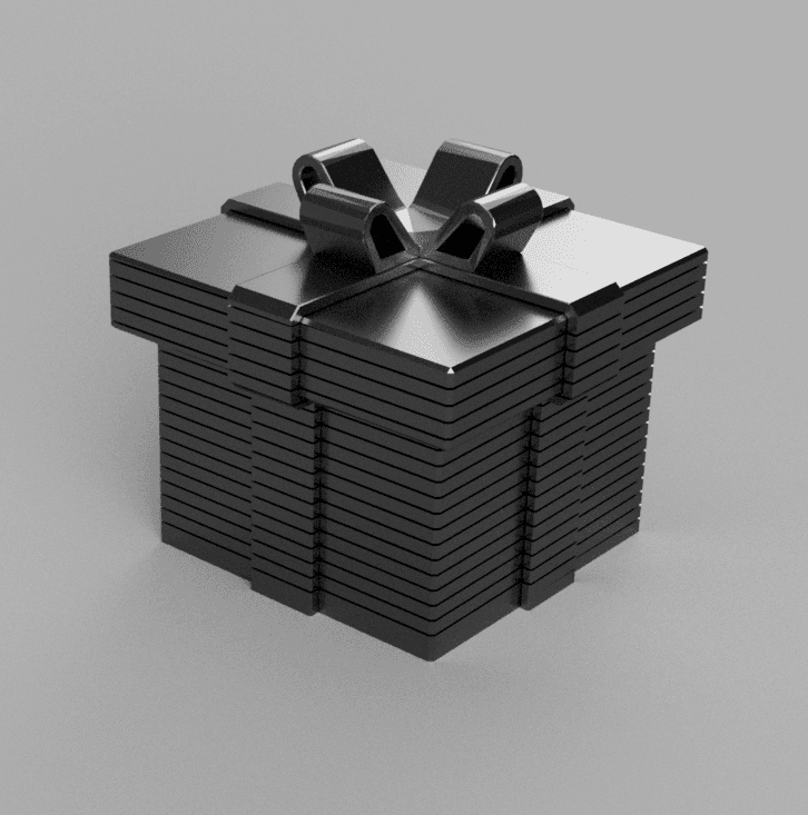 Springy giftbox 3d model