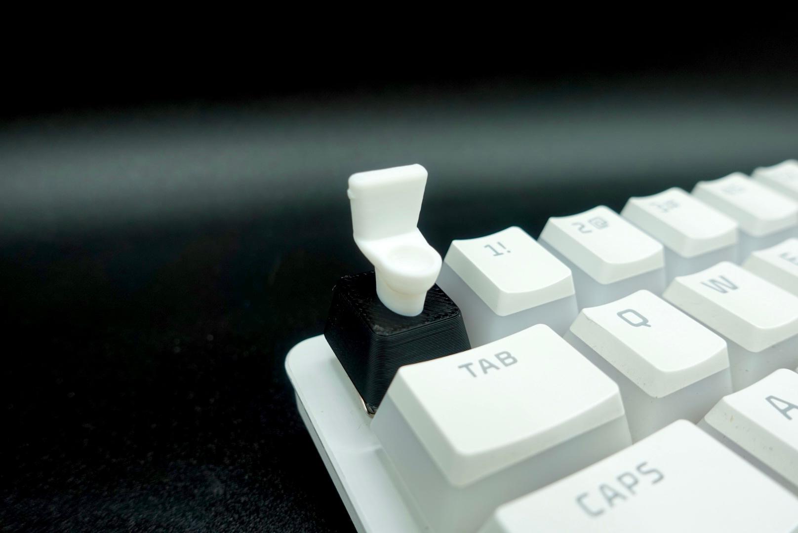 Toilet Keycap (Mechanical Keyboard) 3d model