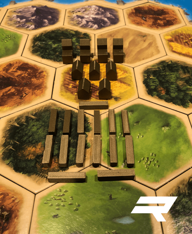 Settlers of Catan Piece Set 3d model