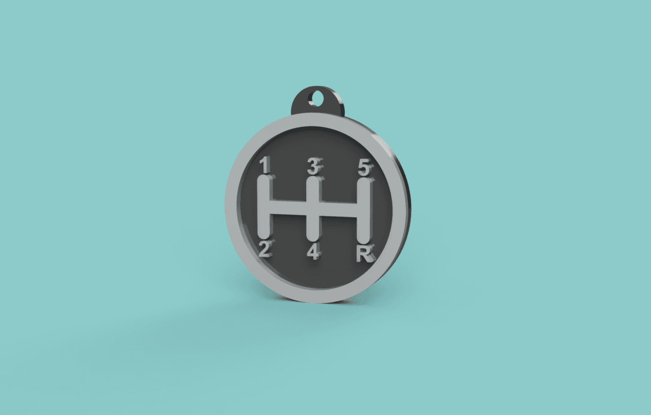 Stick Shift Key Chain 3d model