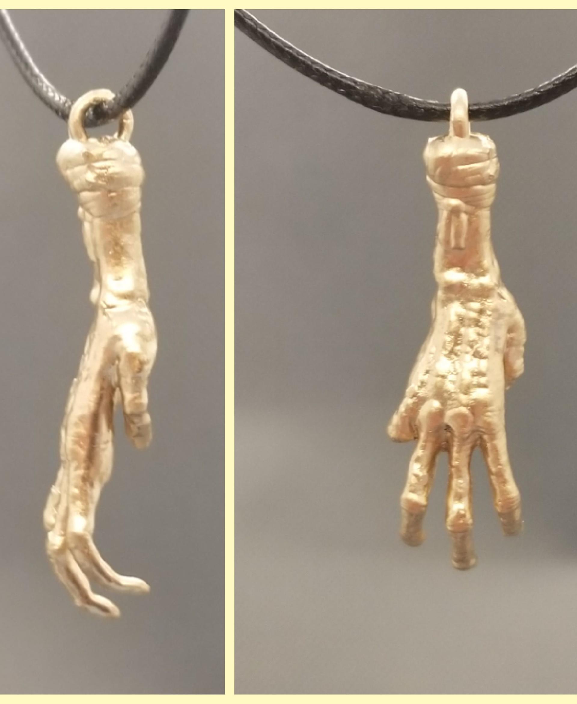 Cursed Monkey Paw Charm or Necklace 3d model