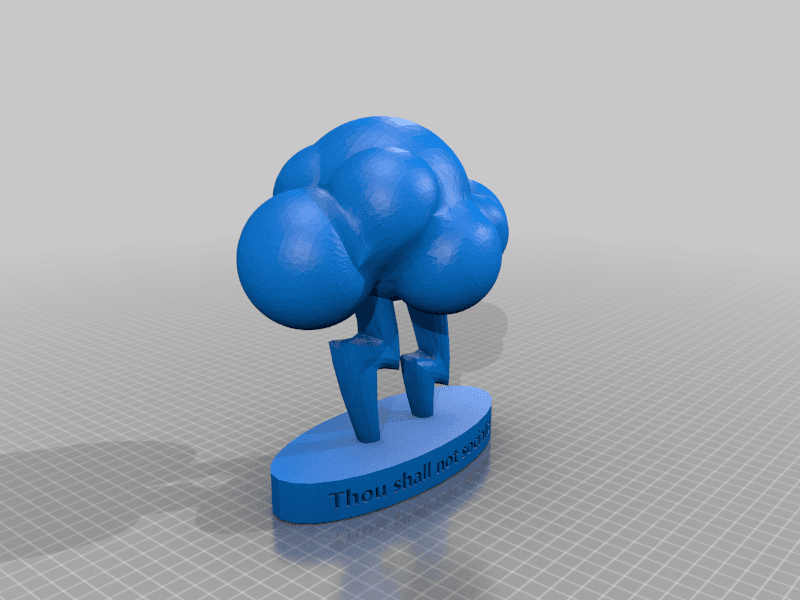 the green cloud - Thou shall not socialize 3d model