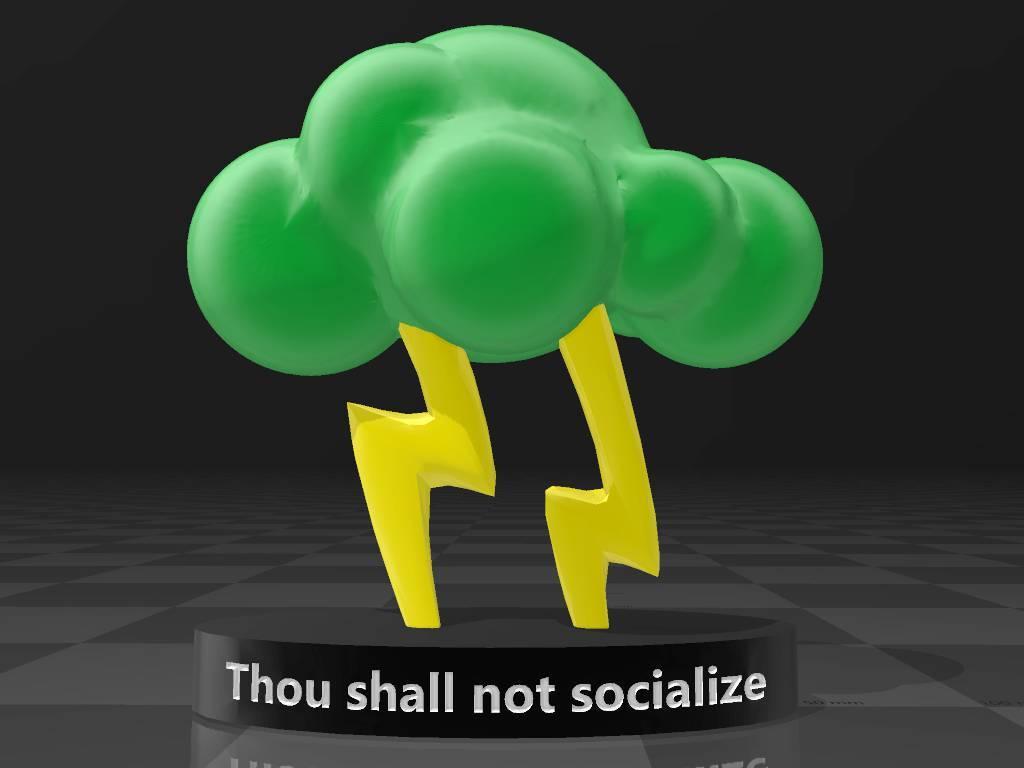 the green cloud - Thou shall not socialize 3d model