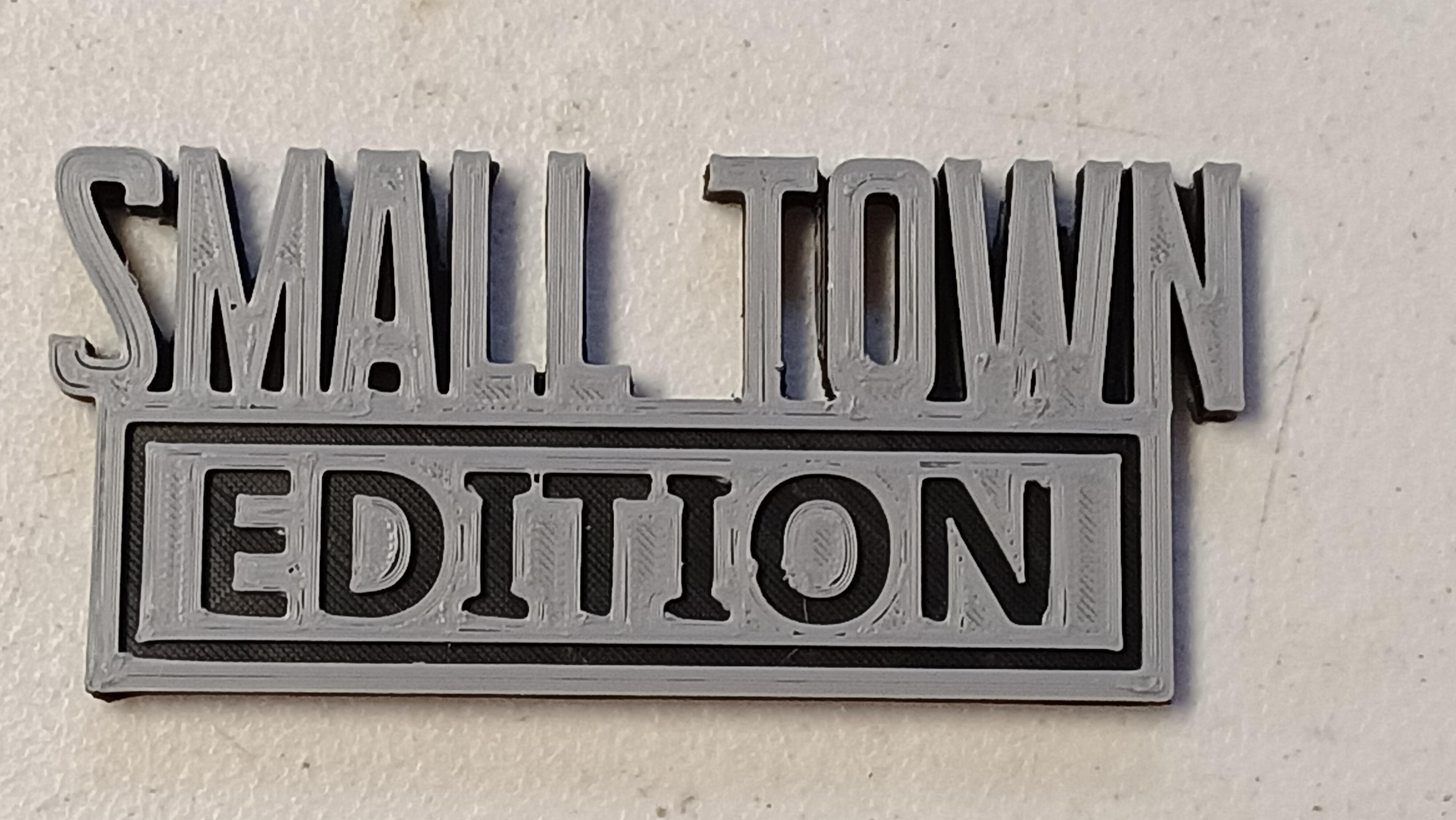 Small Town Edition badge emblem 3d model